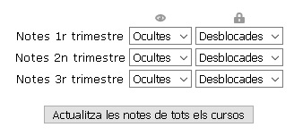Ocultar i bloquejar notes