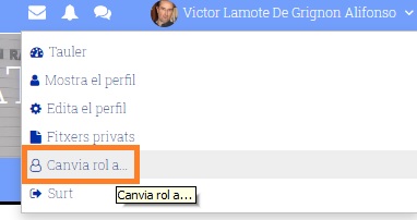 Canvia rol a ...